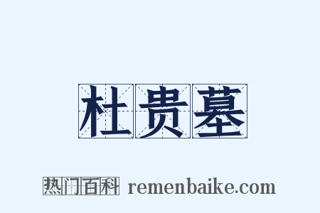 杜贵墓是什么意思的图片